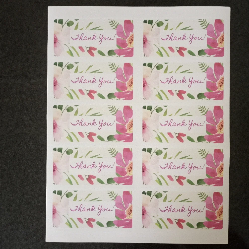 2x4in Thank You Stickers - Picture 2 of 3